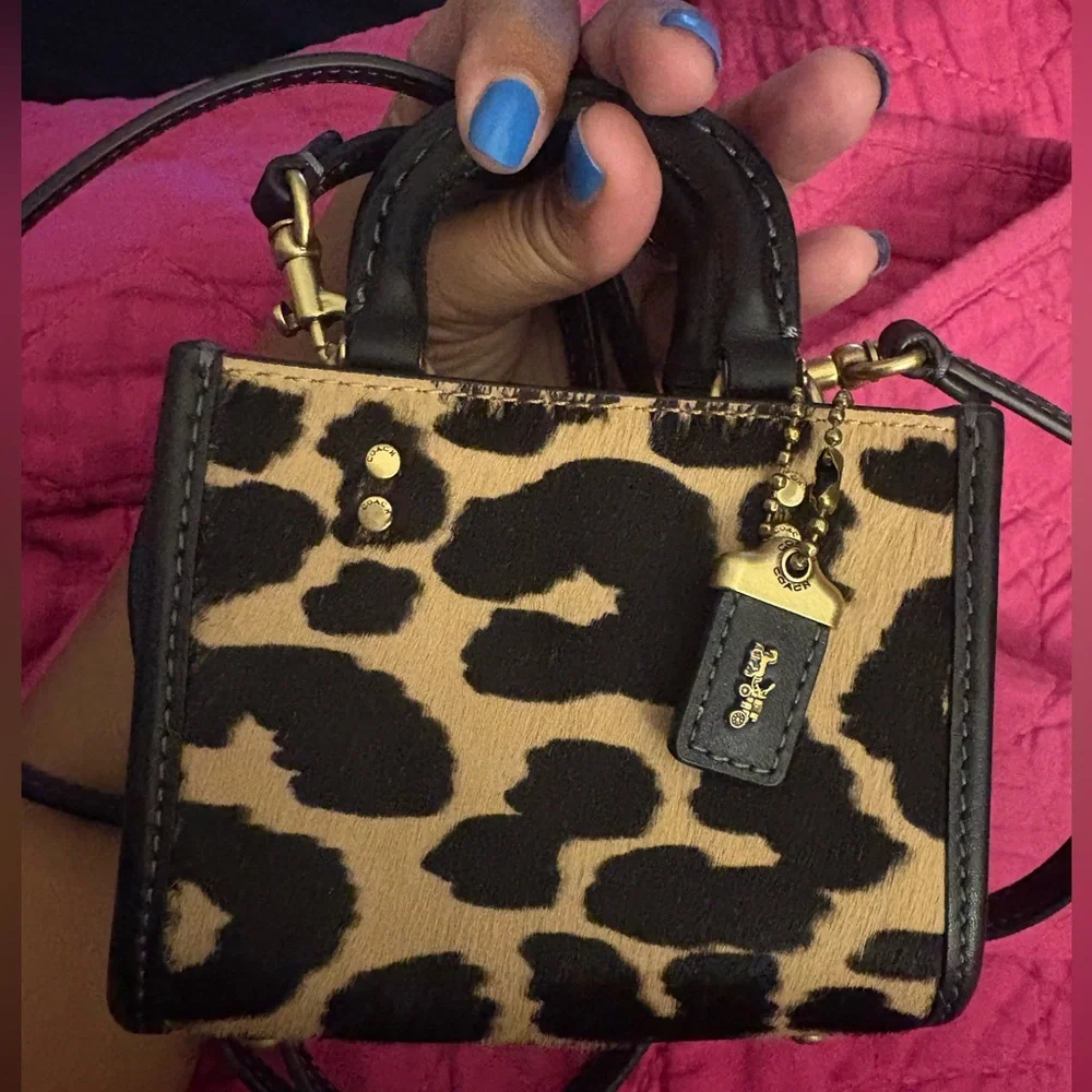 Coach Rogue Hair-calf With Leopard Print Bag - Picture 5 of 7